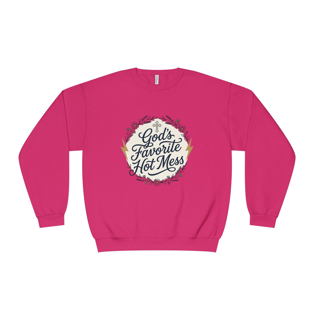 God's Favorite Hot Mess Crewneck Sweatshirt