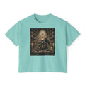 Gothic Apothecary Skull Tee — Raven & Spellbook Women's Boxy T-Shirt