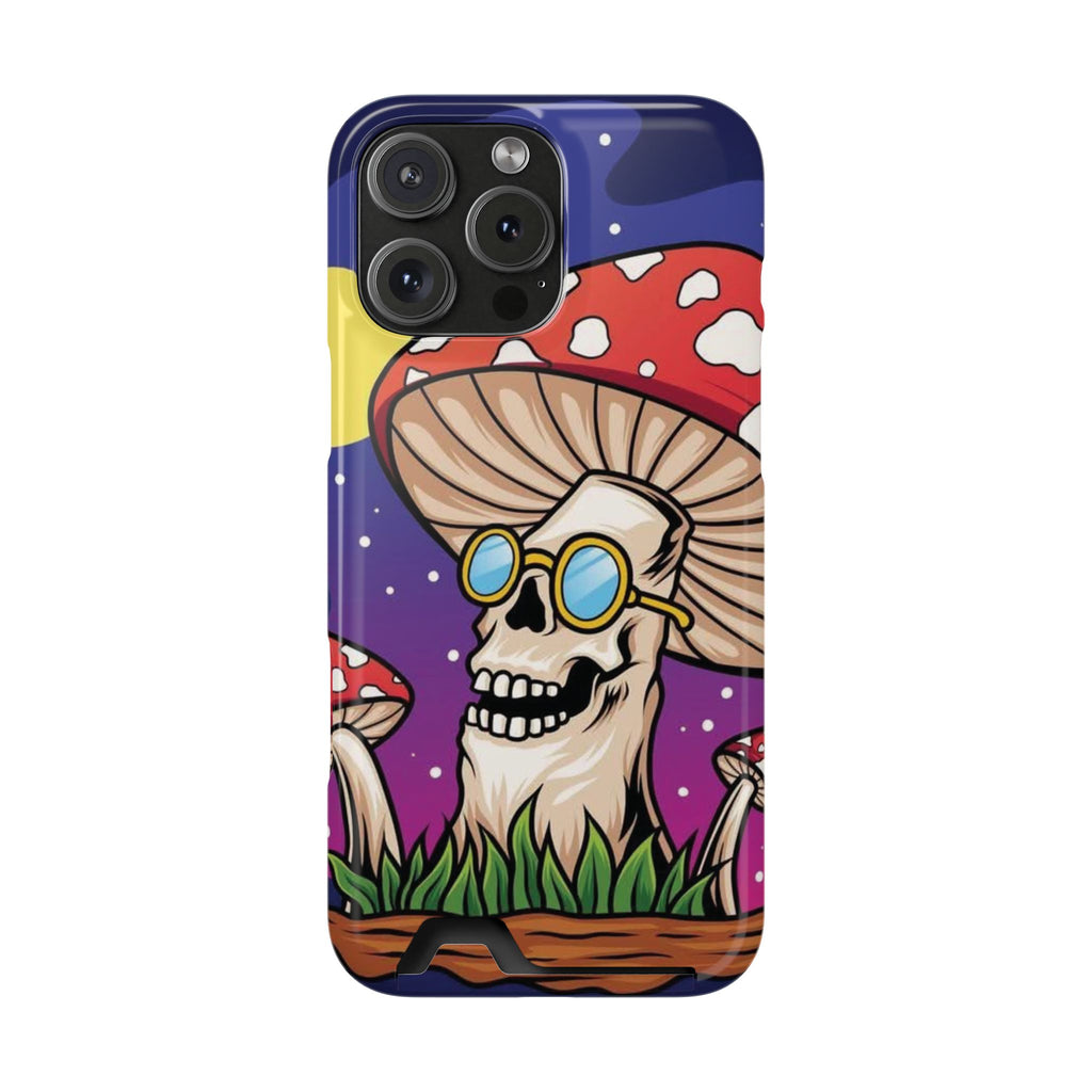 Mushroom Skull Phone Card Case With Card Holder