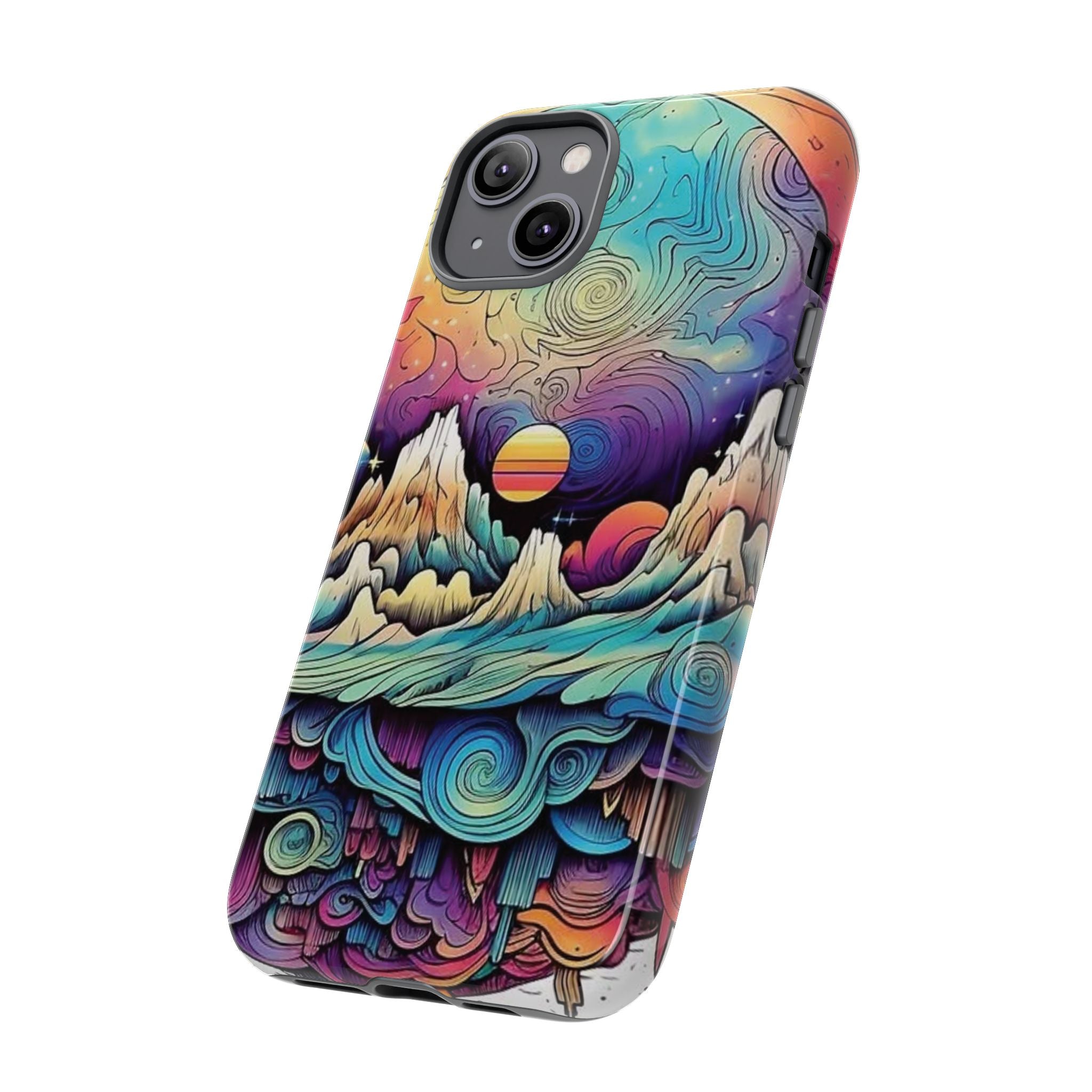 Psychedelic Mountain Sunset Tough Case
