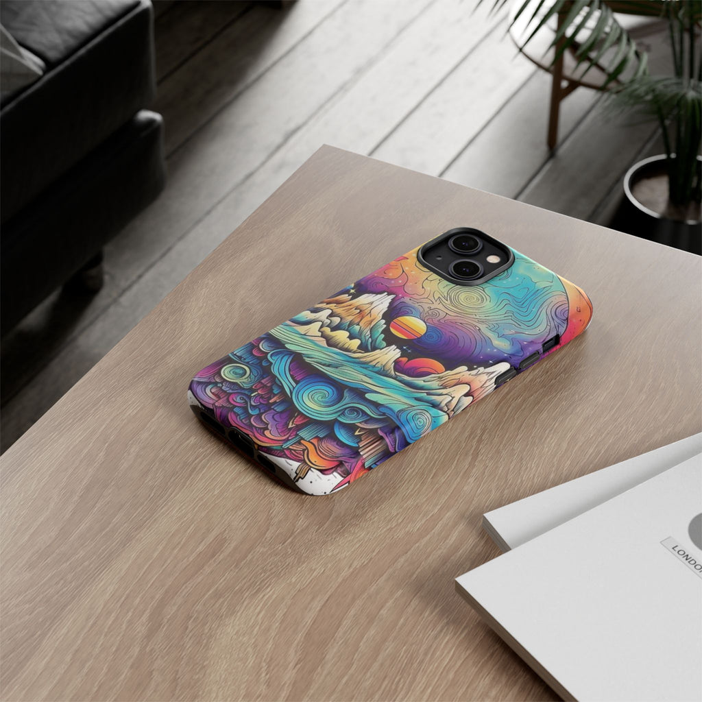 Psychedelic Mountain Sunset Tough Case