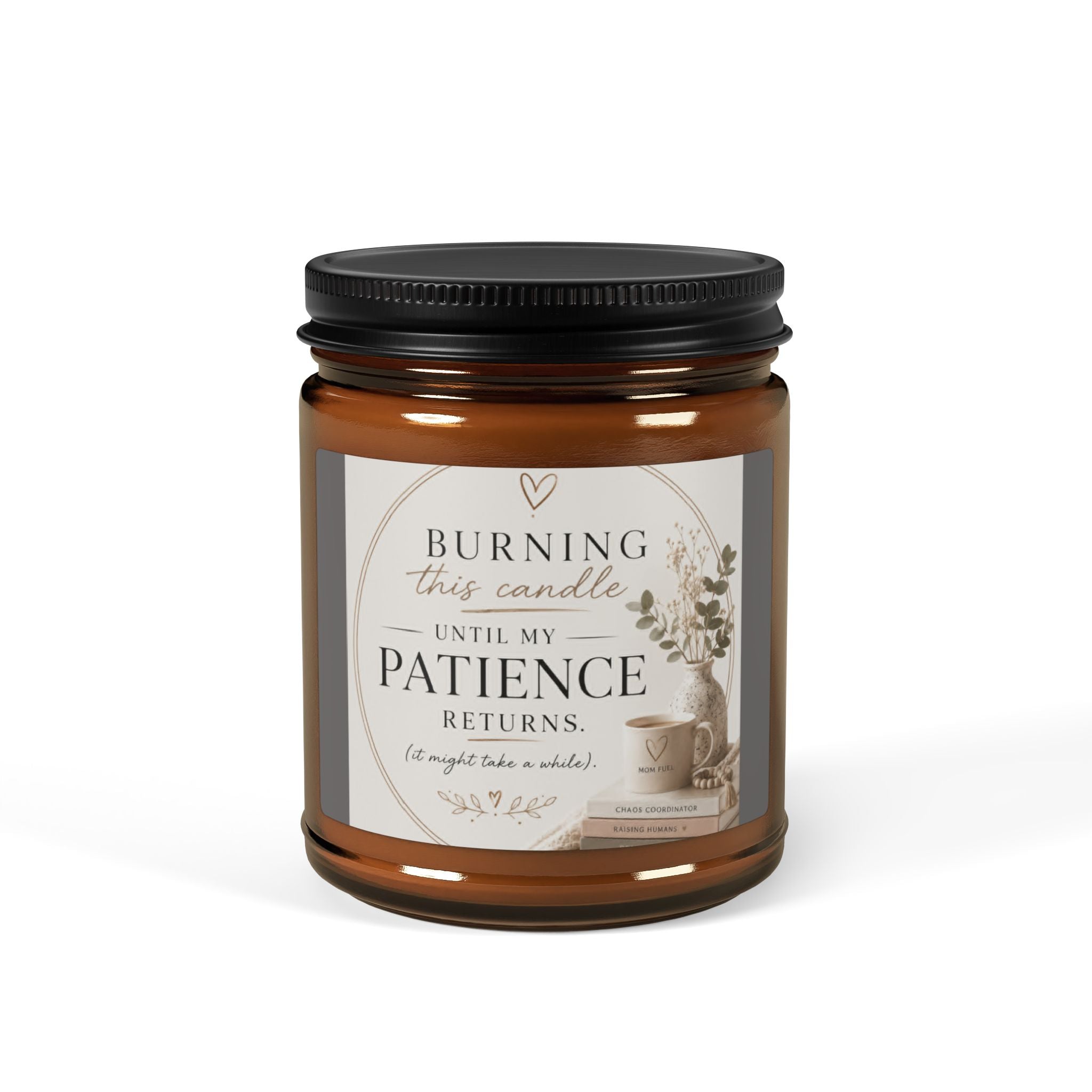Patience Scented Soy Candle — Amber Jar Aromatherapy Candle (Multiple Sizes)