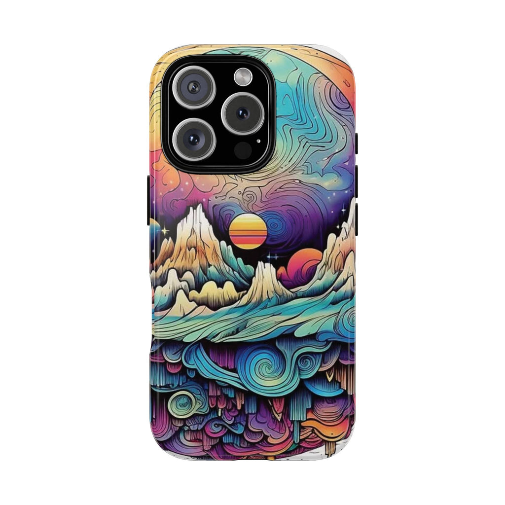 Psychedelic Mountain Sunset Tough Case