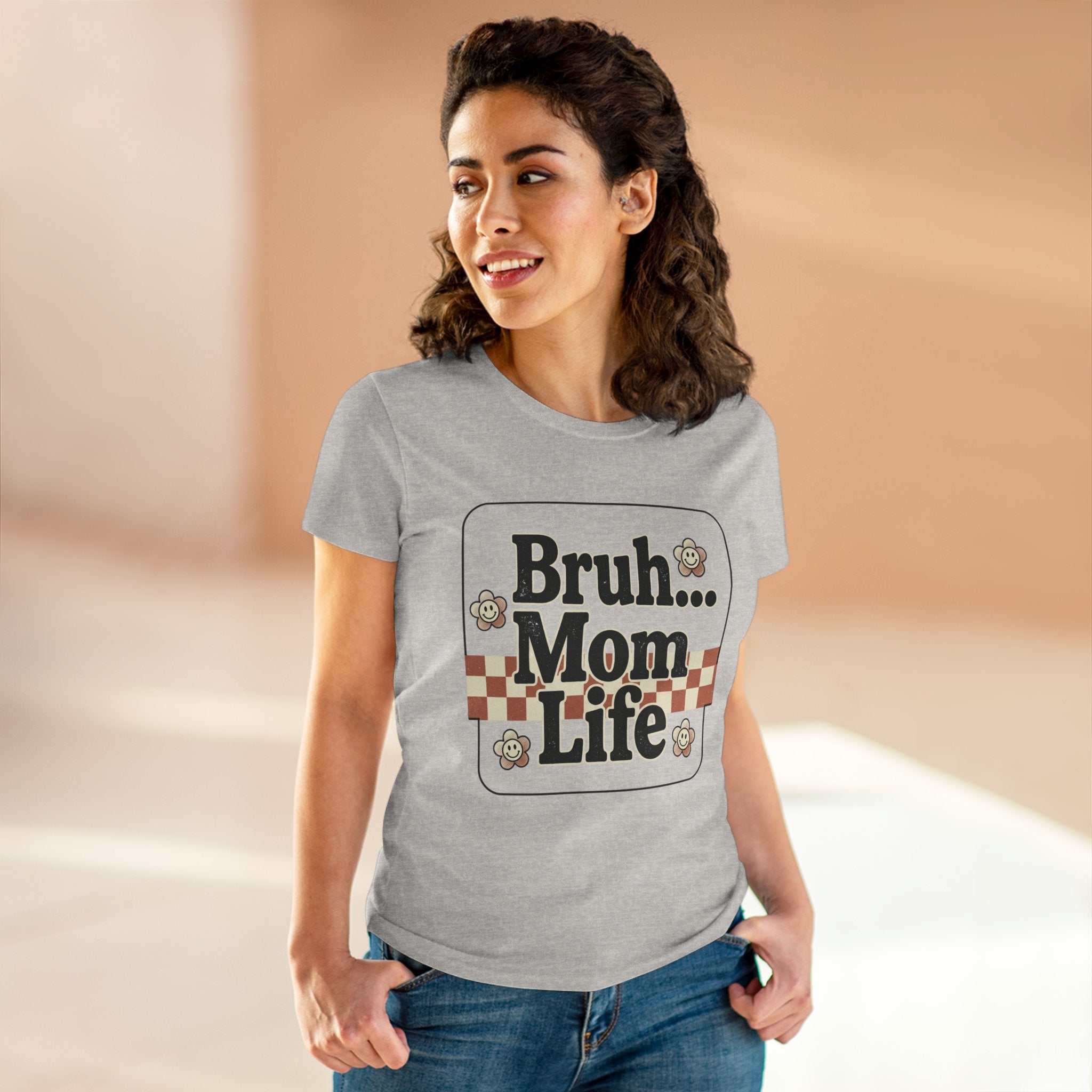 Mom Life Tee — "Bruh... Mom Life" Retro Graphic Women's T‑Shirt