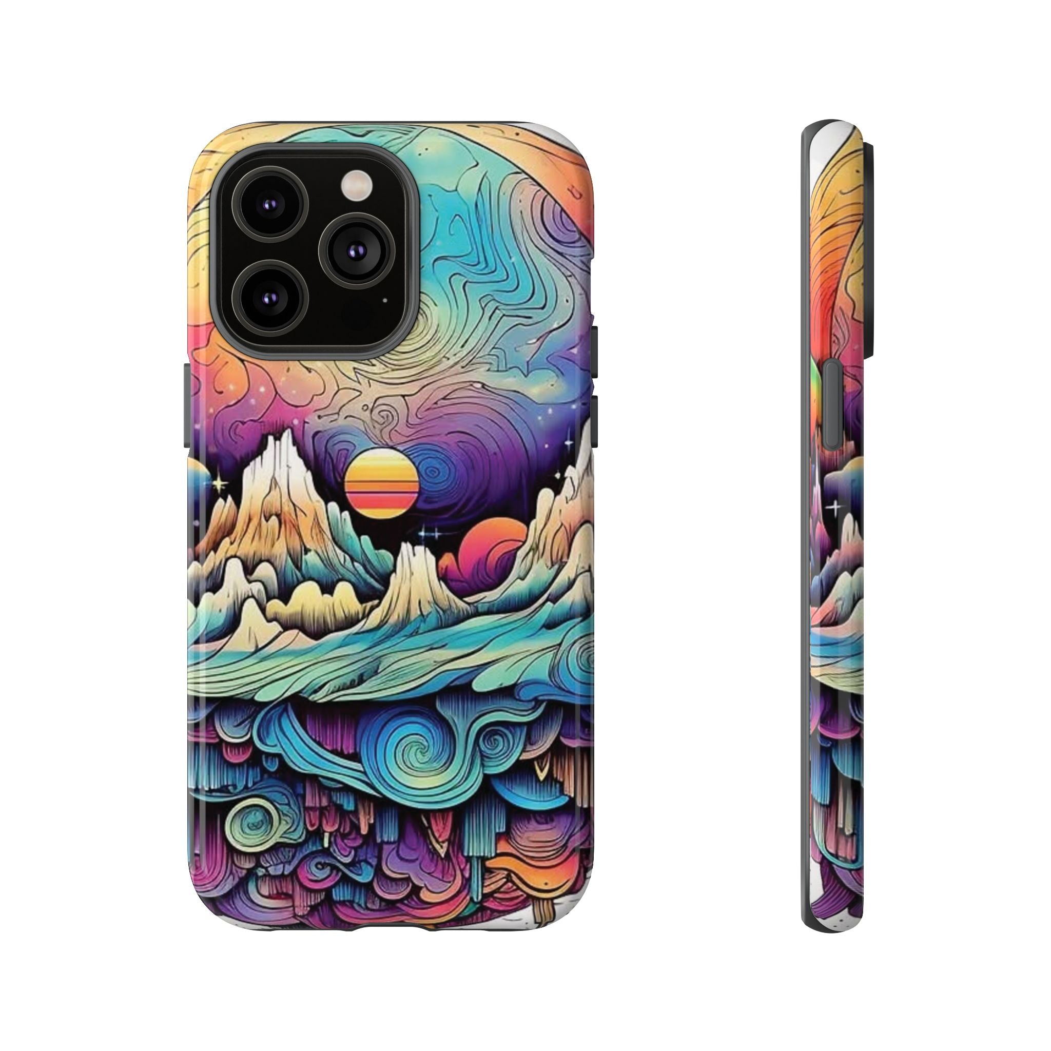 Psychedelic Mountain Sunset Tough Case