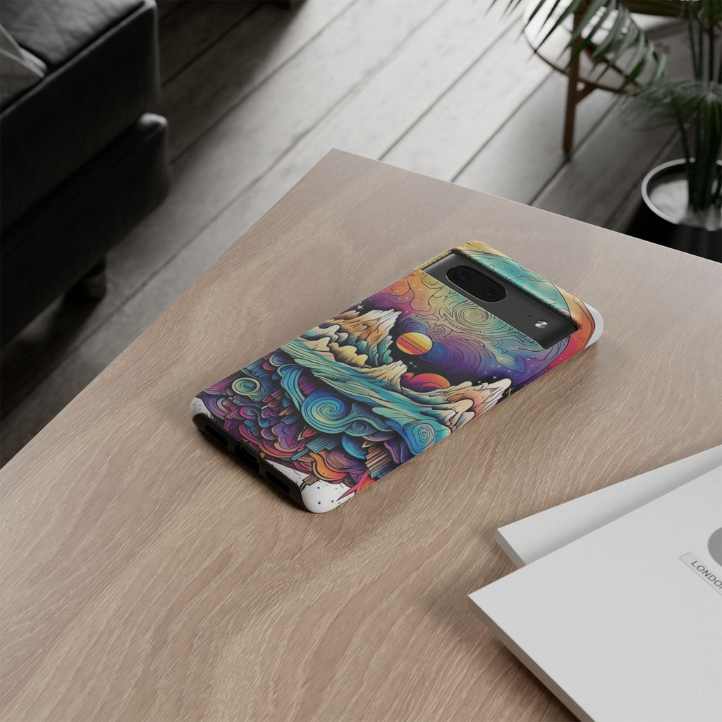 Psychedelic Mountain Sunset Tough Case