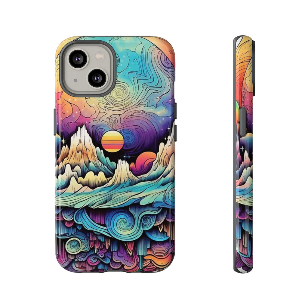 Psychedelic Mountain Sunset Tough Case