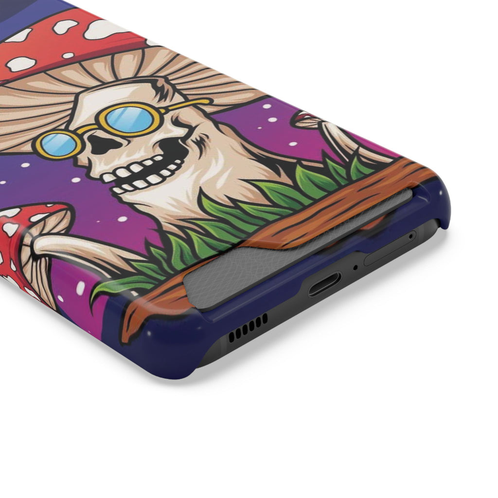 Mushroom Skull Phone Card Case With Card Holder
