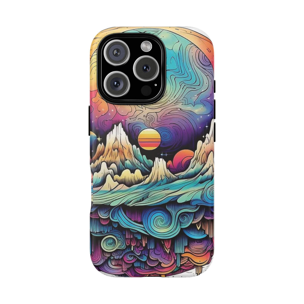 Psychedelic Mountain Sunset Tough Case