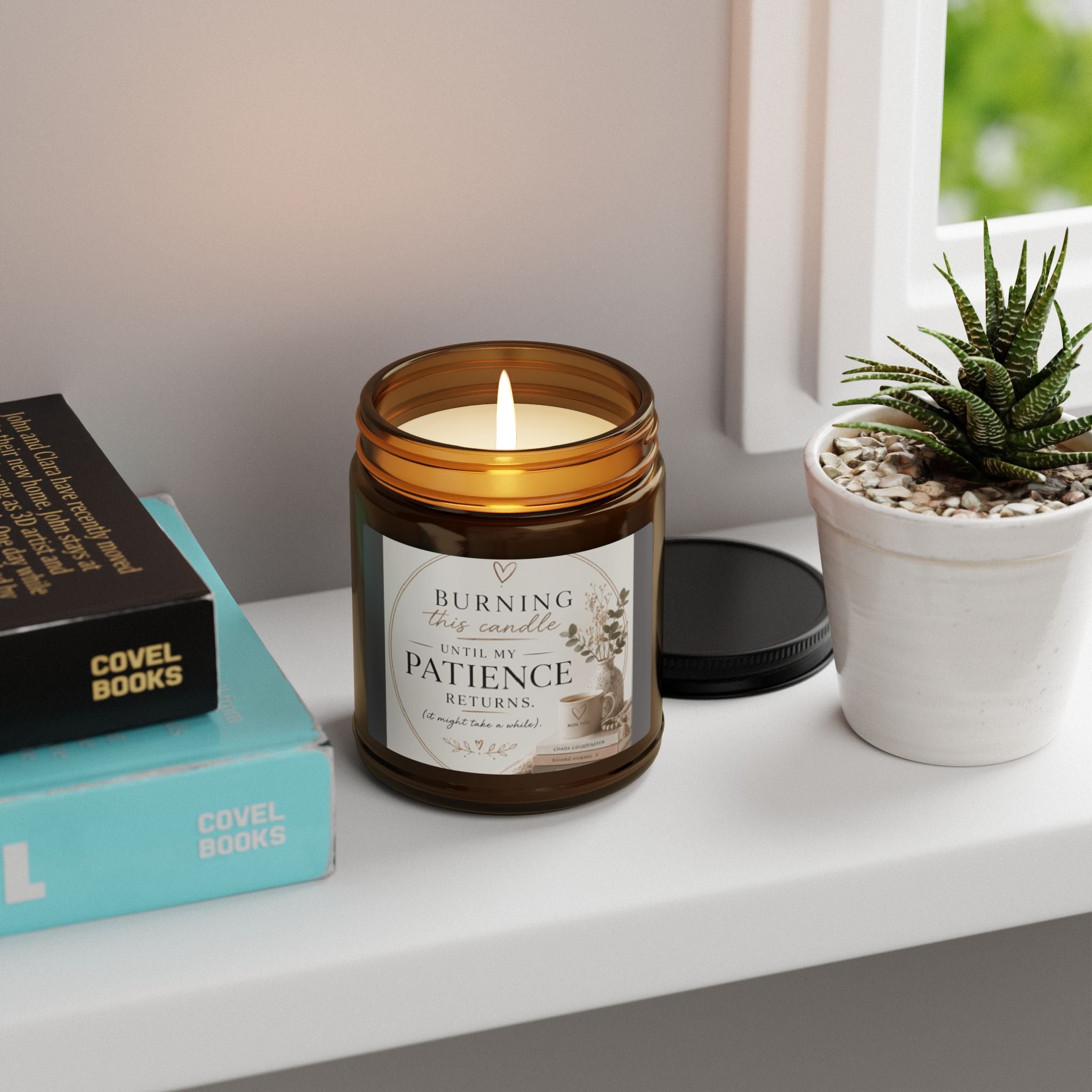 Patience Scented Soy Candle — Amber Jar Aromatherapy Candle (Multiple Sizes)