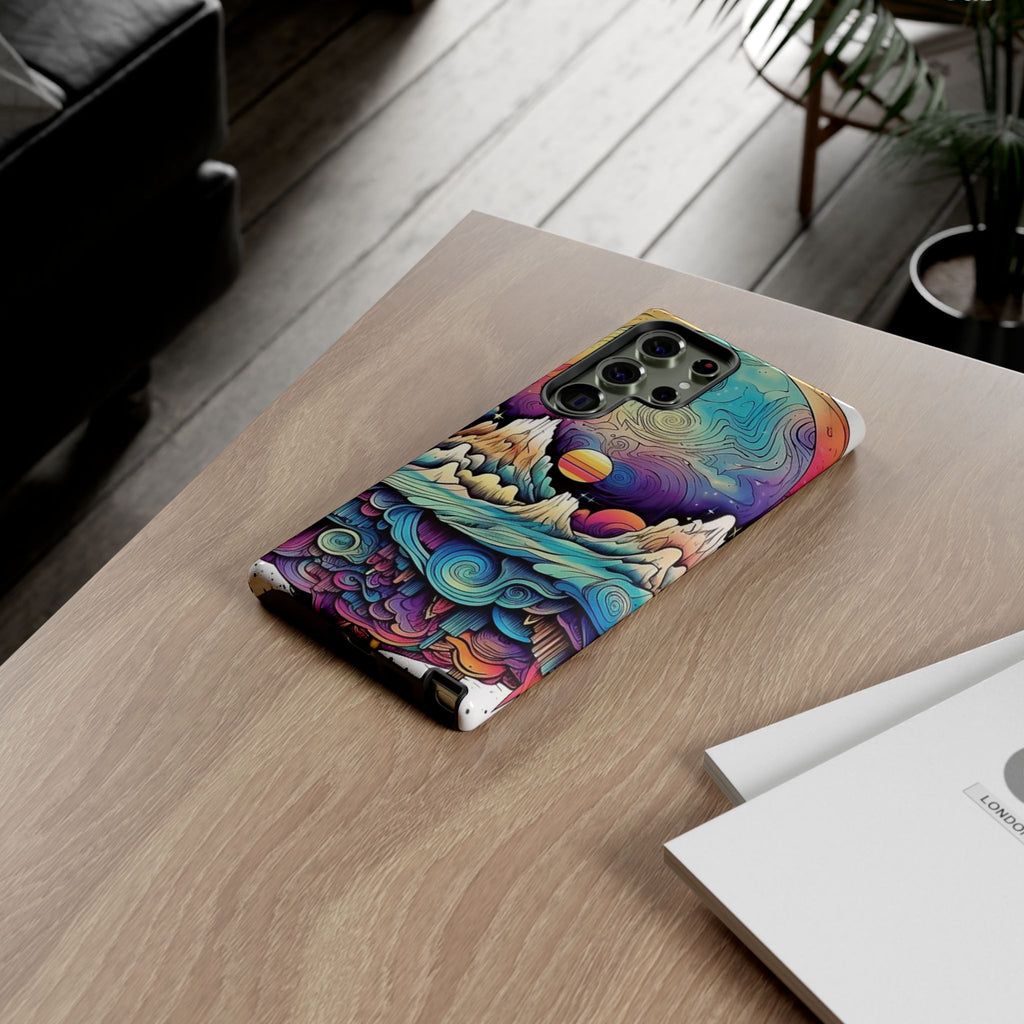 Psychedelic Mountain Sunset Tough Case