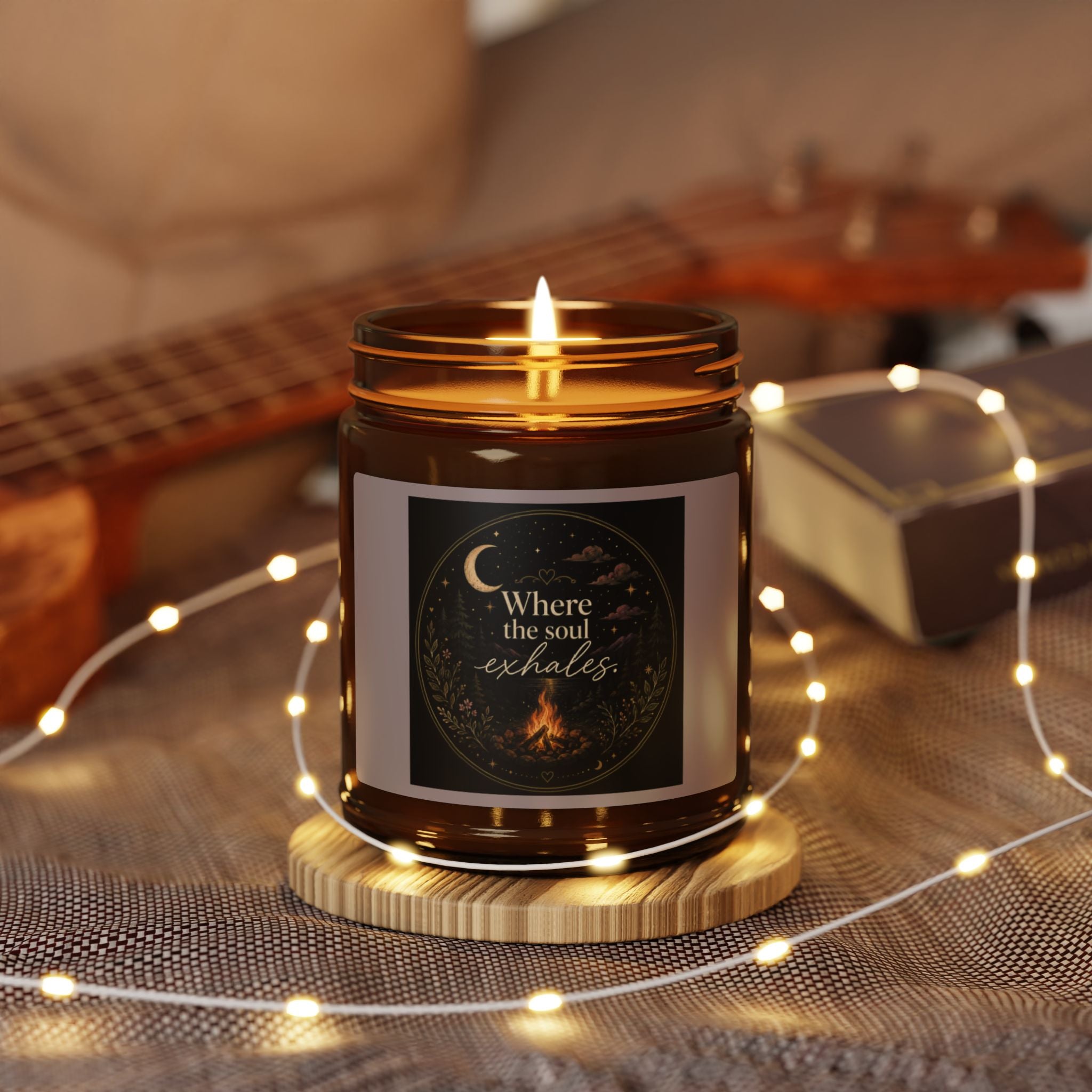 Where the Soul Warms Soy Candle — Amber Jar Scented Candle (Multiple Sizes)