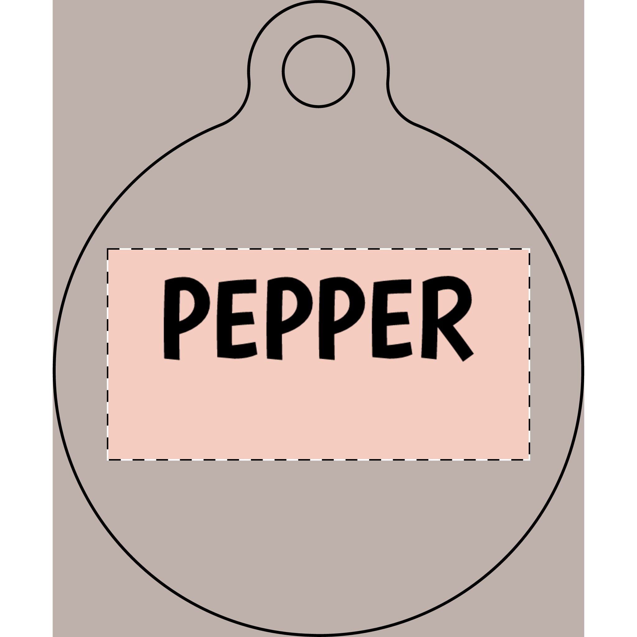 Personalized Bone Pet Tag — Engraved Name 'DUKE' Dog ID Tag