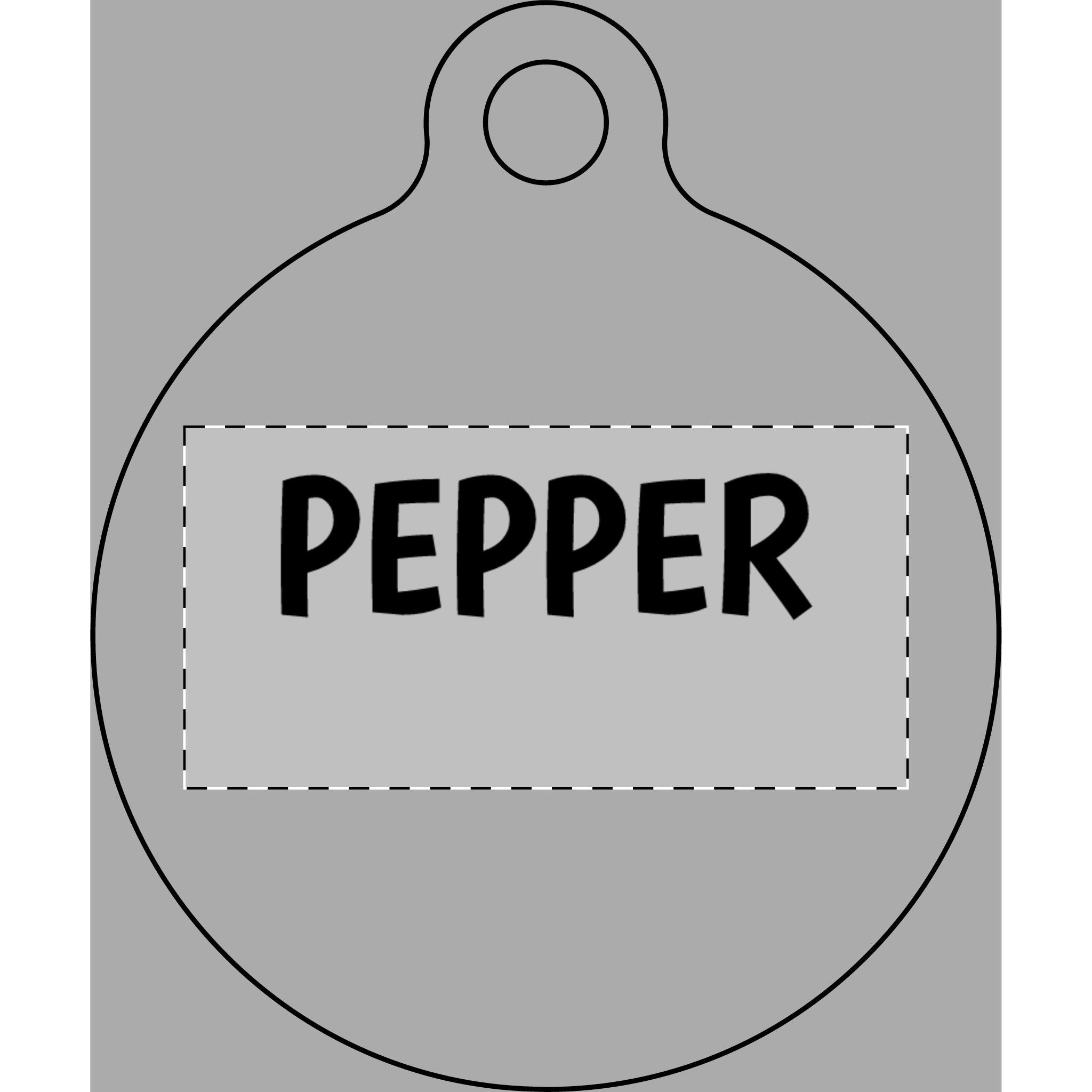 Personalized Bone Pet Tag — Engraved Name 'DUKE' Dog ID Tag