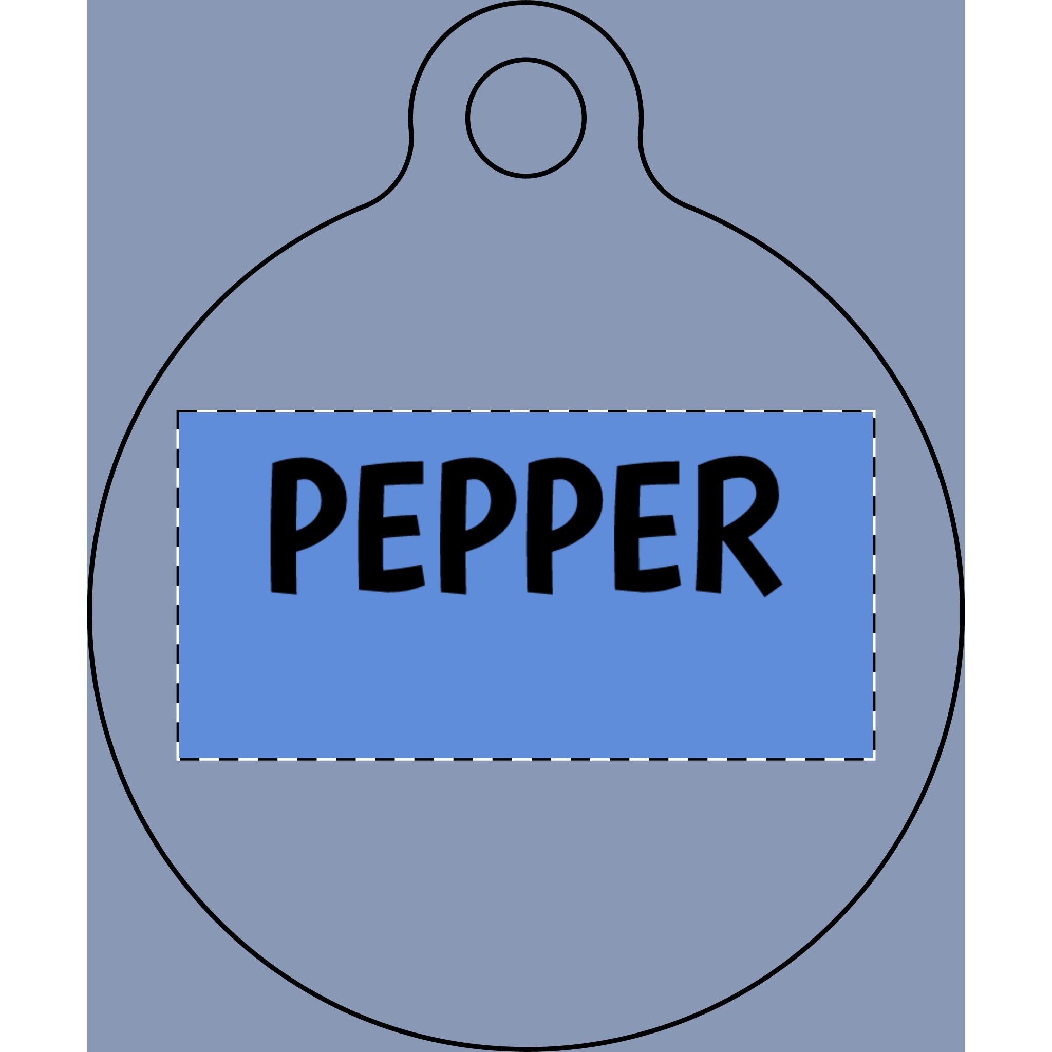 Personalized Bone Pet Tag — Engraved Name 'DUKE' Dog ID Tag