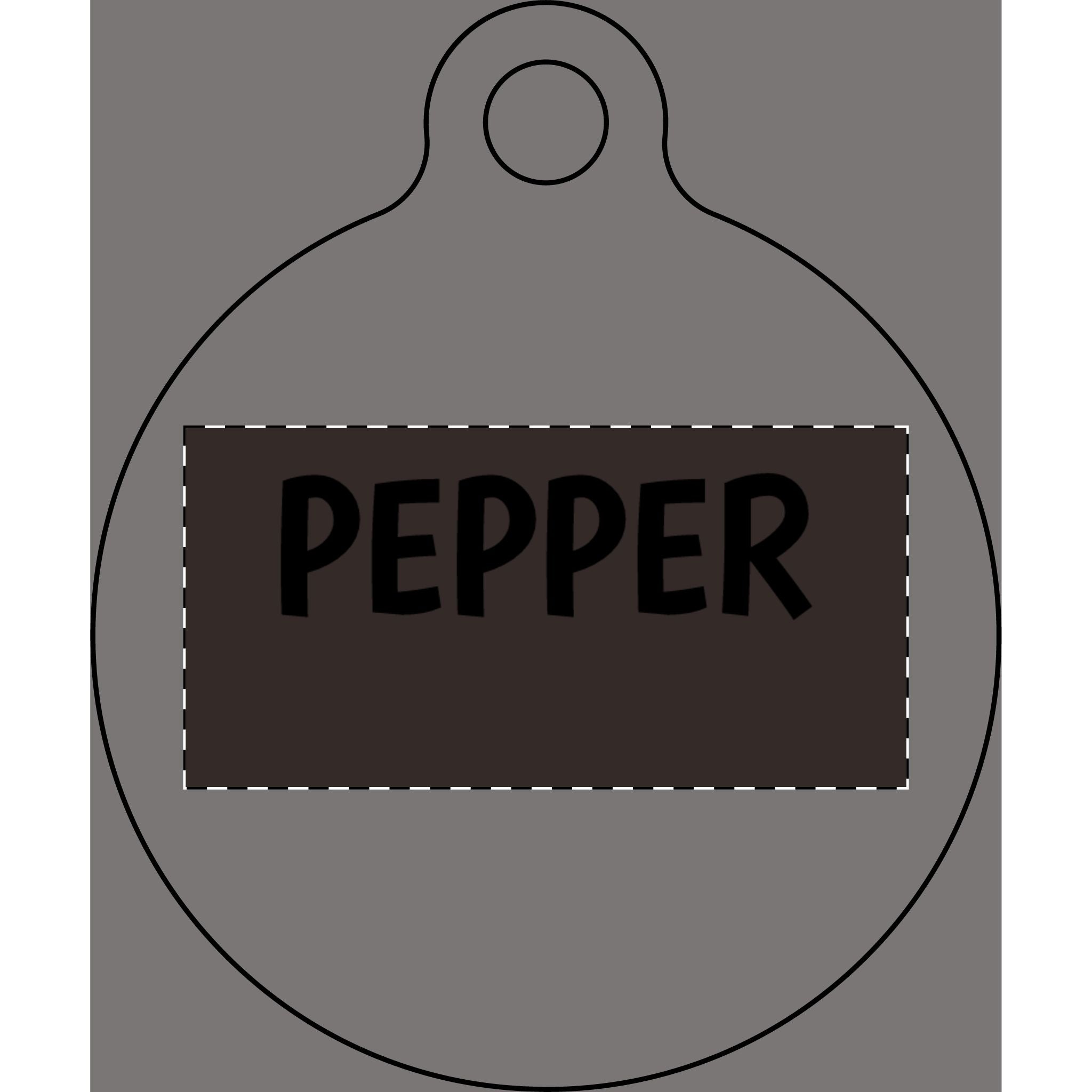 Personalized Bone Pet Tag — Engraved Name 'DUKE' Dog ID Tag