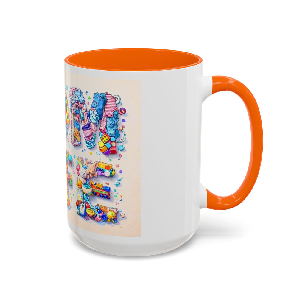 Baby Shower 'Mom to Be' Accent Coffee Mug — Cute Toy Lettering Design