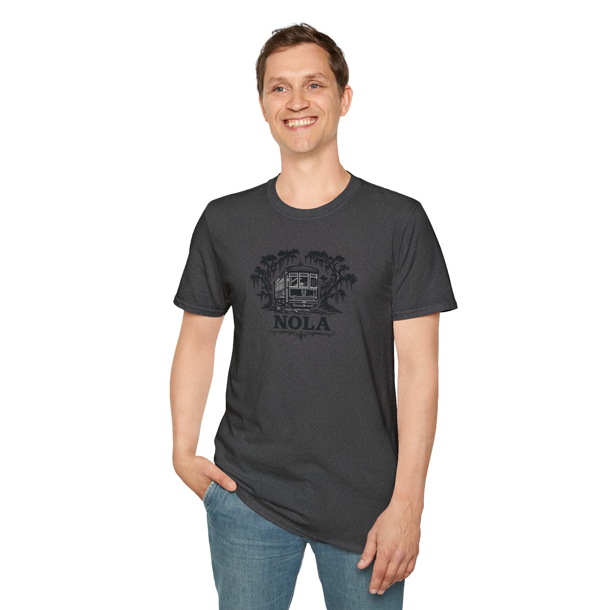NOLA Streetcar T-Shirt — New Orleans Vintage Swamp Vibe