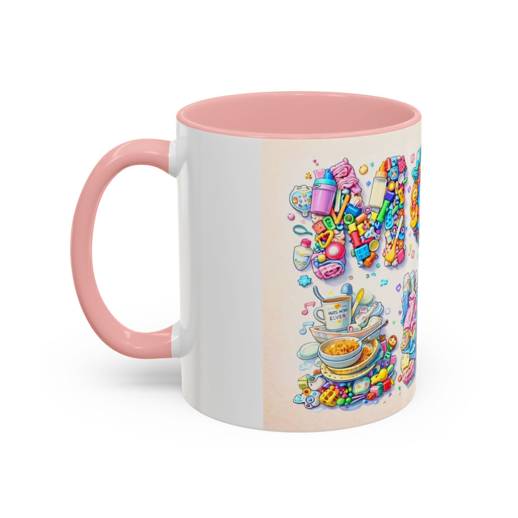 Baby Shower 'Mom to Be' Accent Coffee Mug — Cute Toy Lettering Design