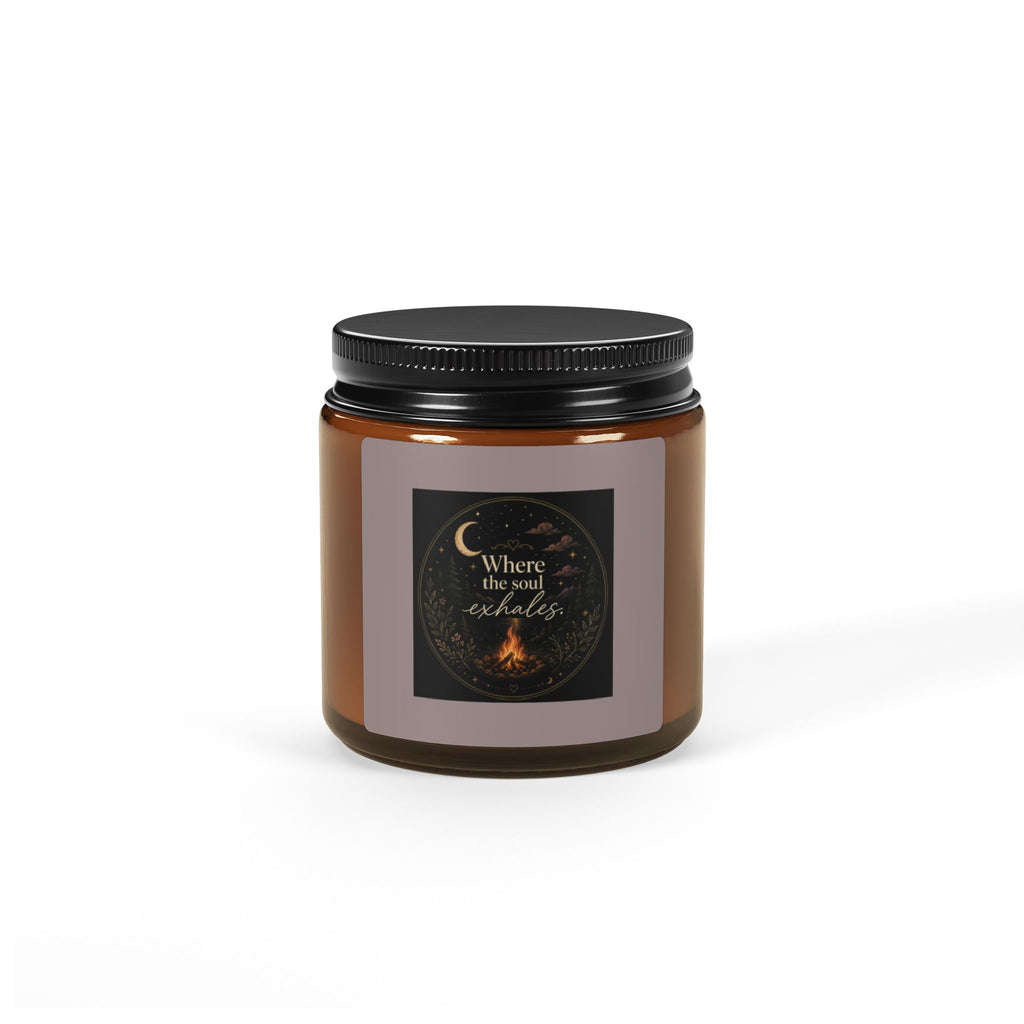 Where the Soul Warms Soy Candle — Amber Jar Scented Candle (Multiple Sizes)