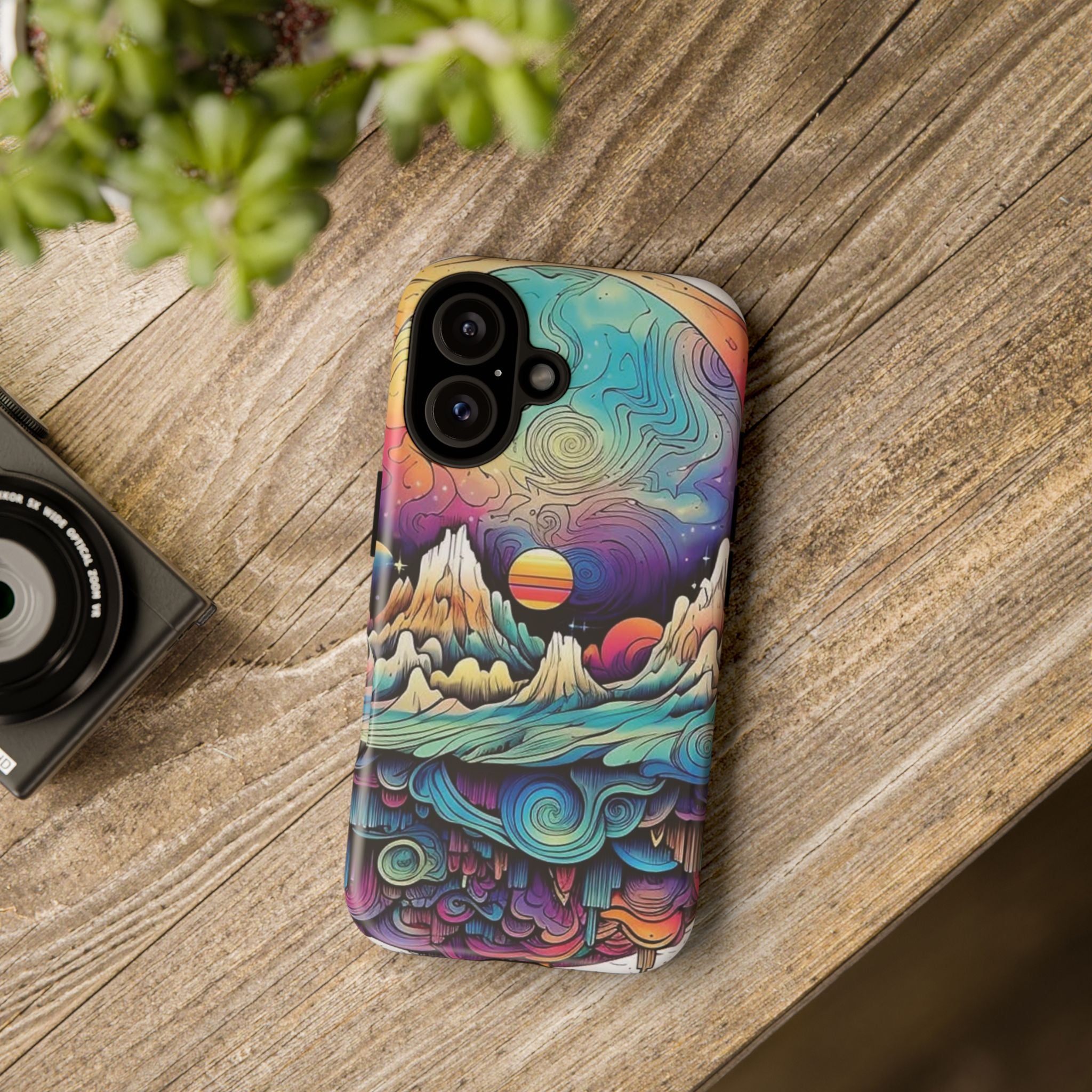 Psychedelic Mountain Sunset Tough Case