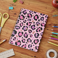 Pink Leopard A5 Wirobound Notebook — Lined Journal for Notes & Planners