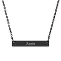 Engravable Horizontal Bar Necklace — Personalized Nameplate Pendant