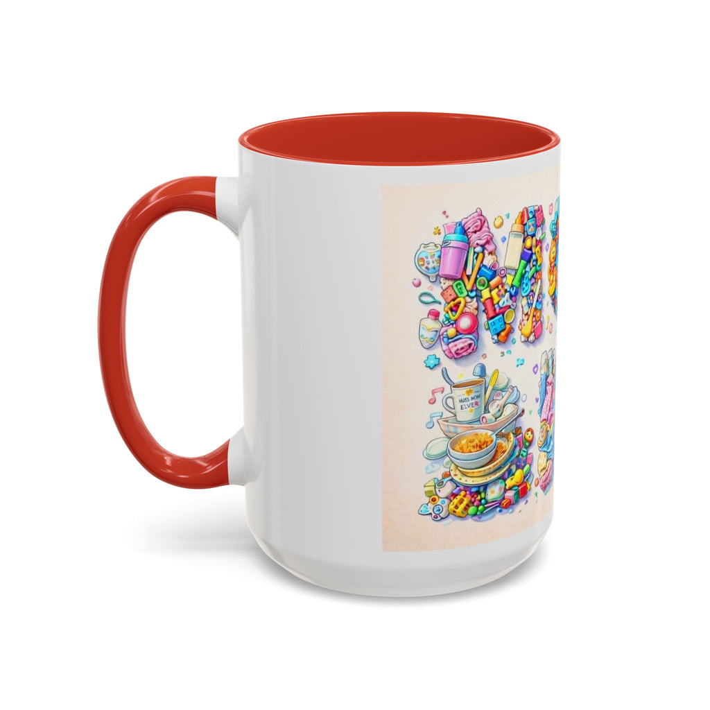 Baby Shower 'Mom to Be' Accent Coffee Mug — Cute Toy Lettering Design