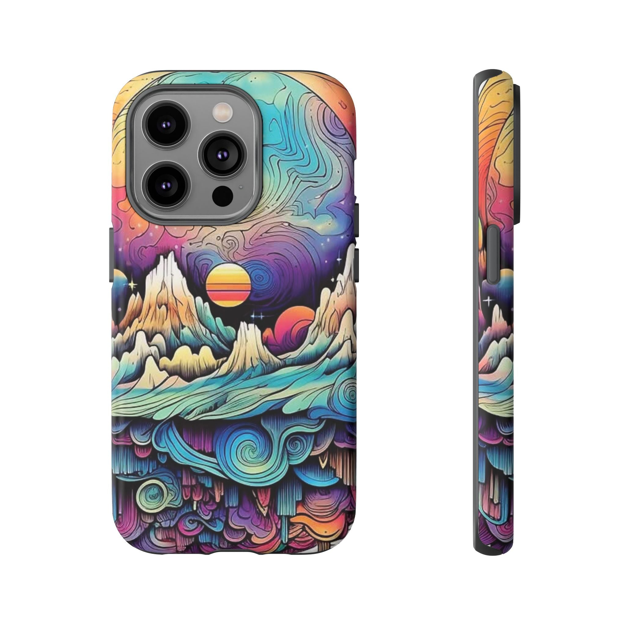Psychedelic Mountain Sunset Tough Case