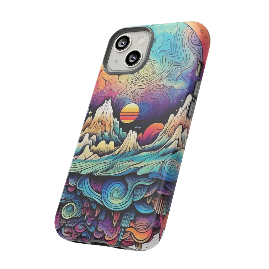 Psychedelic Mountain Sunset Tough Case