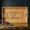 Bamboo Serving Tray — Gather & Graze Engraved Charcuterie Board