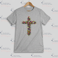 Floral Cross Women's Tee —  Spring Bouquet Shirt