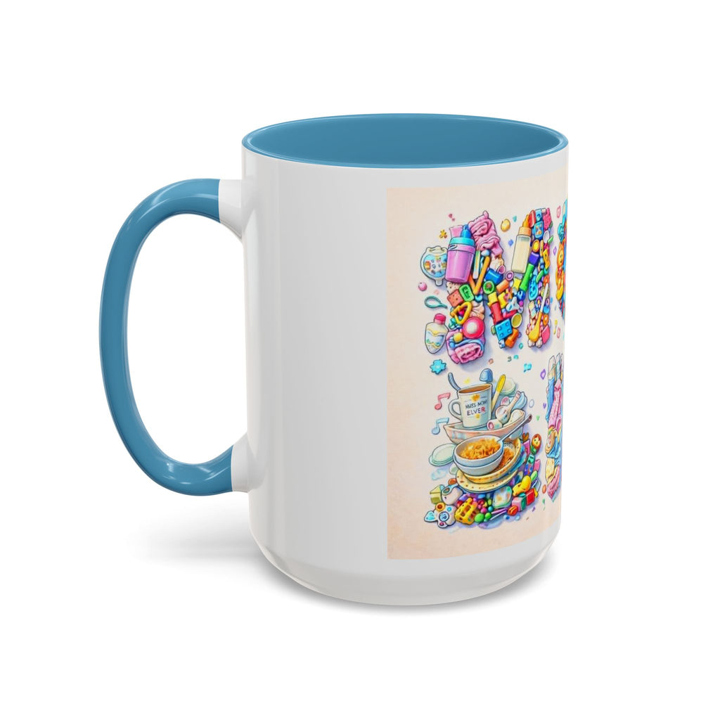 Baby Shower 'Mom to Be' Accent Coffee Mug — Cute Toy Lettering Design