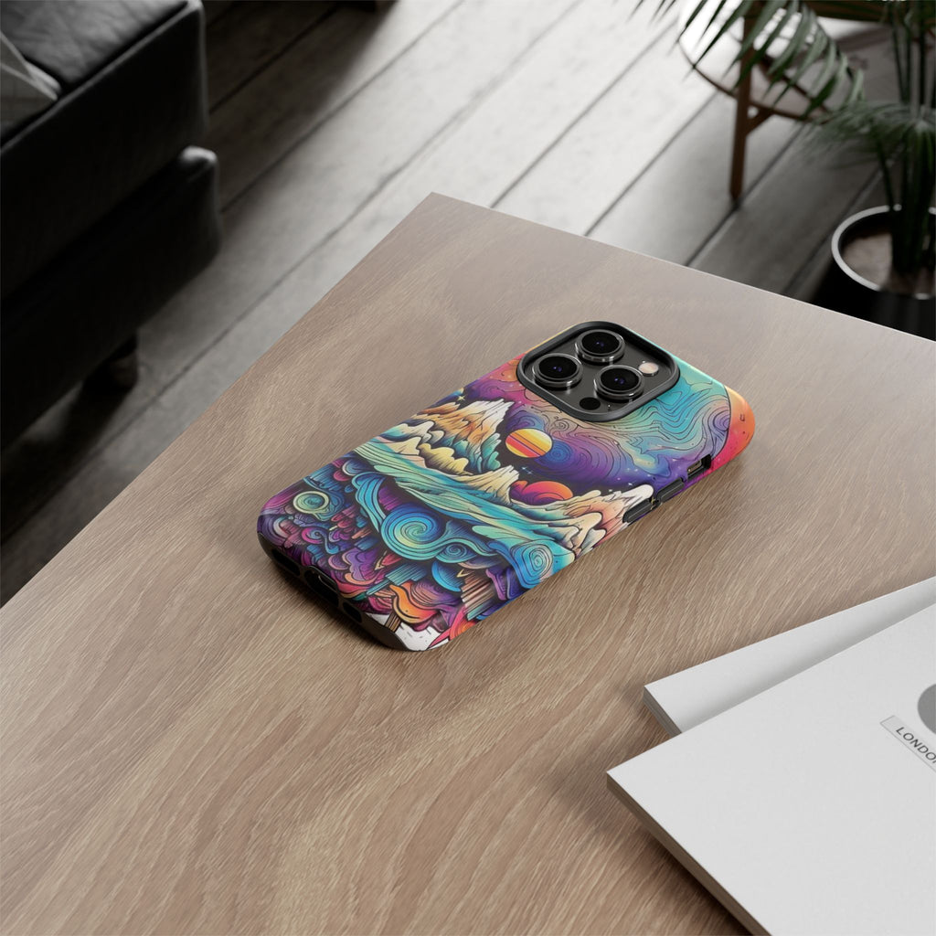 Psychedelic Mountain Sunset Tough Case