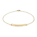 Personalized Curved Bar Anklet — Engraved Name Anklet, Minimal Gold or Rose Gold Jewelry Gift
