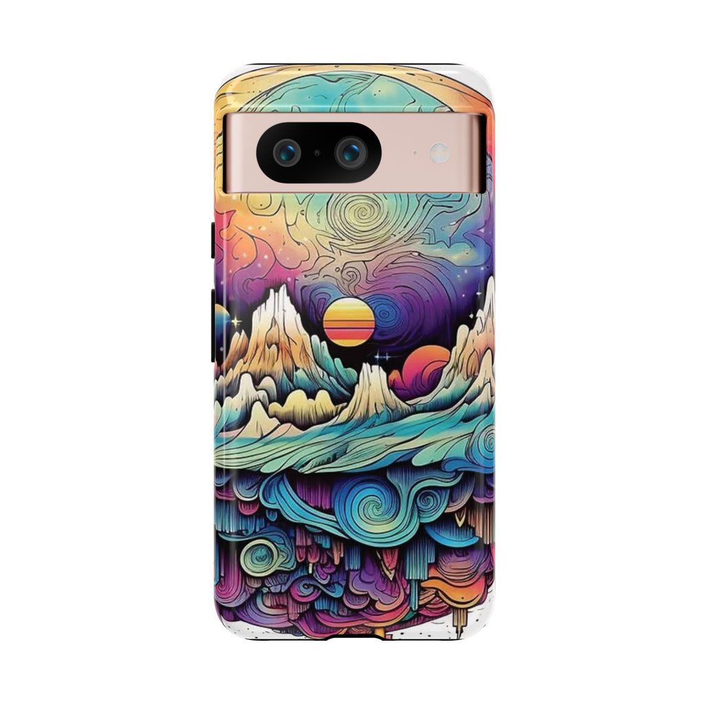 Psychedelic Mountain Sunset Tough Case