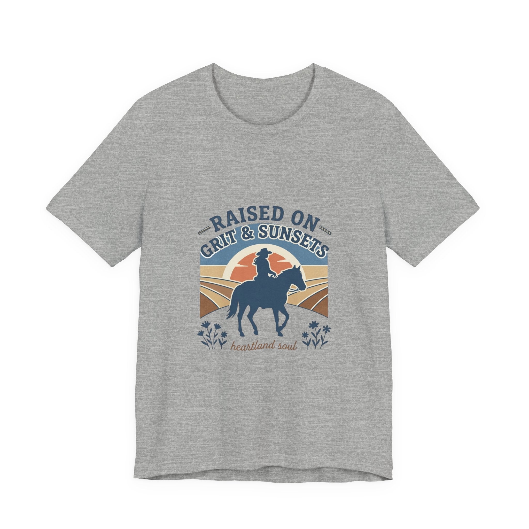 Raised on Grit & Sunsets Tee | western cowgirl ranch rustic prairie vintage