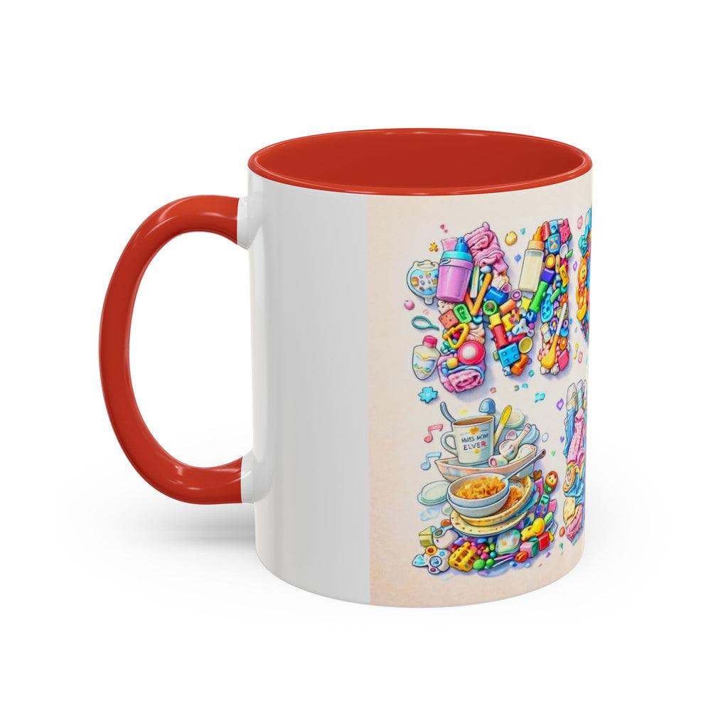 Baby Shower 'Mom to Be' Accent Coffee Mug — Cute Toy Lettering Design