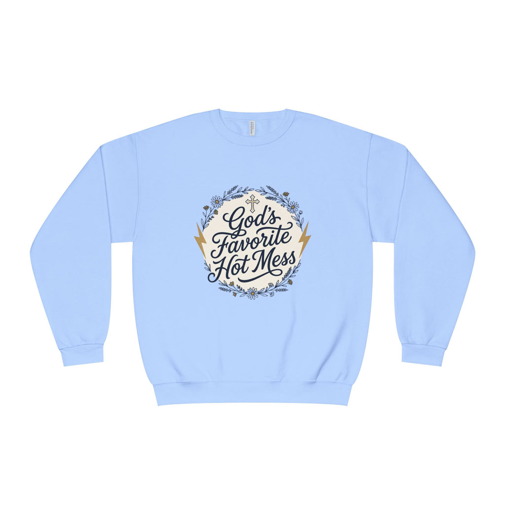 God's Favorite Hot Mess Crewneck Sweatshirt