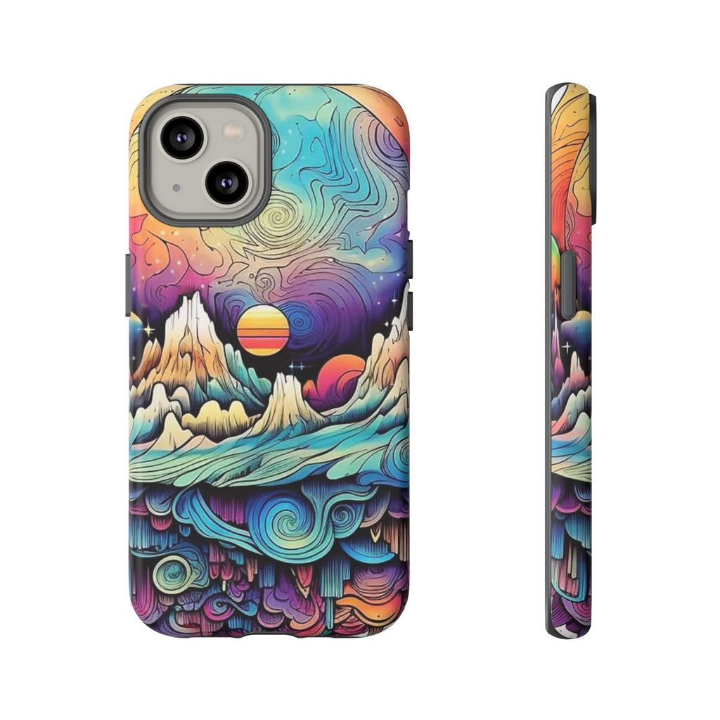 Psychedelic Mountain Sunset Tough Case