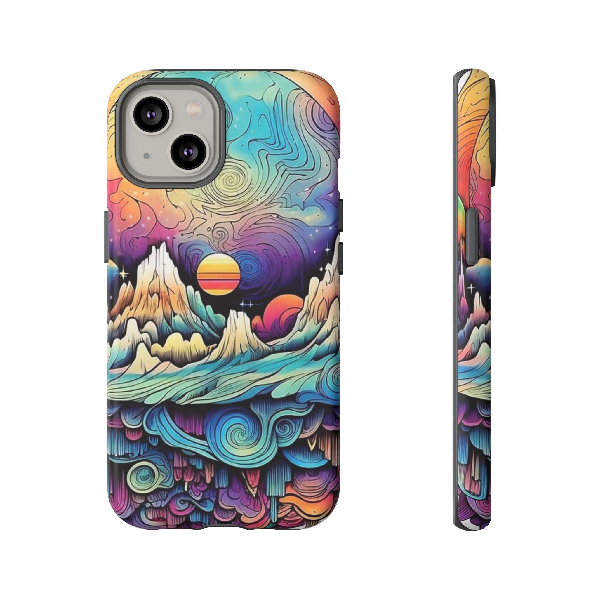 Psychedelic Mountain Sunset Tough Case