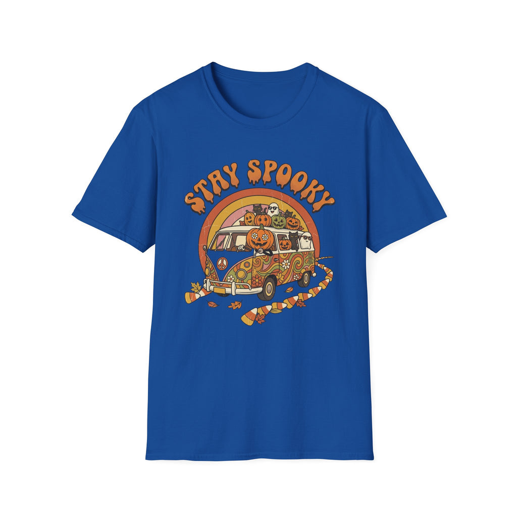 Stay Spooky Halloween T-Shirt — Retro Pumpkin Van Graphic