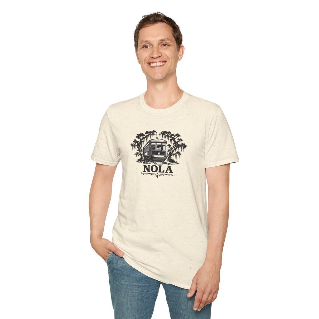 NOLA Streetcar T-Shirt — New Orleans Vintage Swamp Vibe