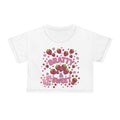 Bratty Sweet Strawberry Crop Tee — Cute Kawaii Pink Graphic Top