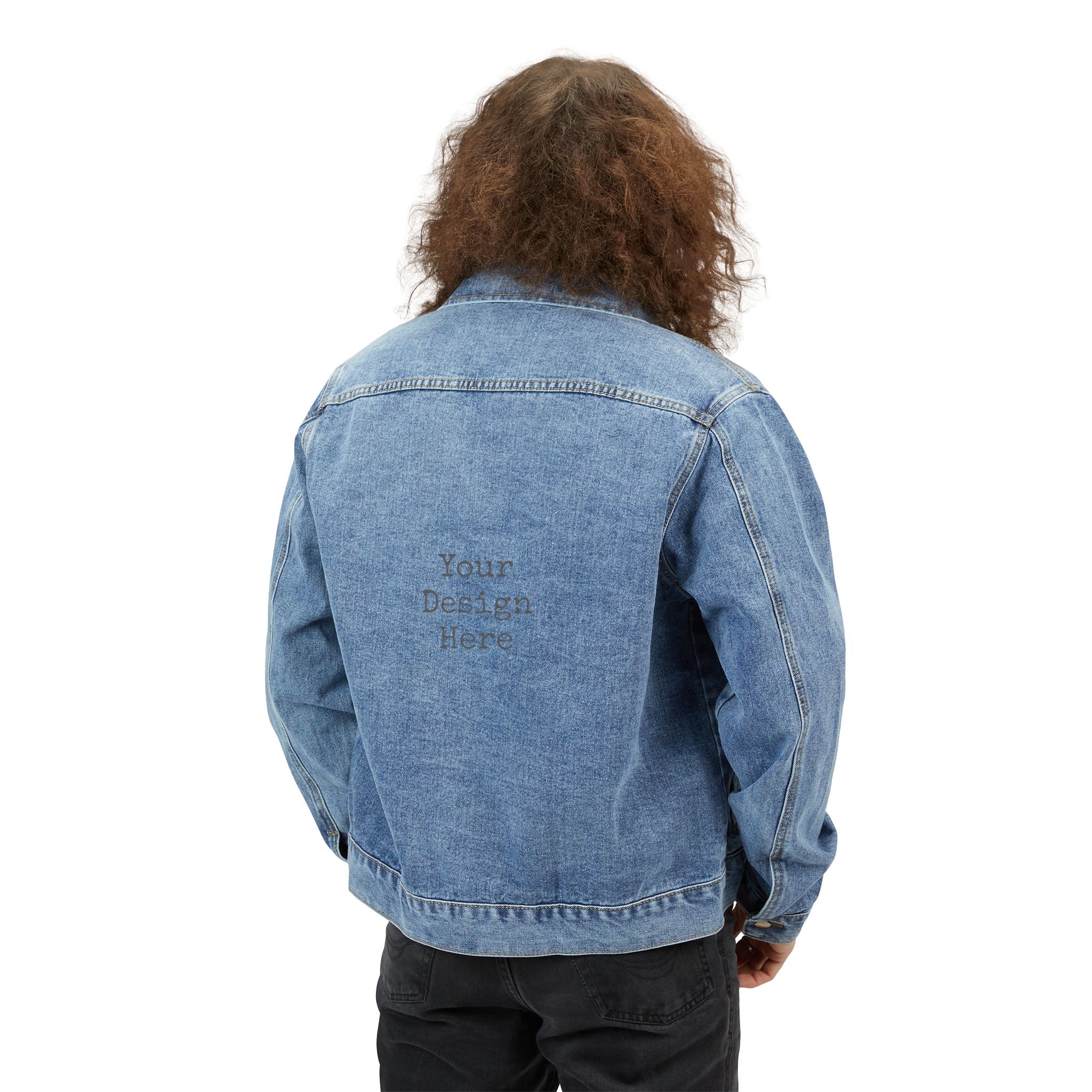 Denim Jacket — Customizable Back Patch Jean Jacket