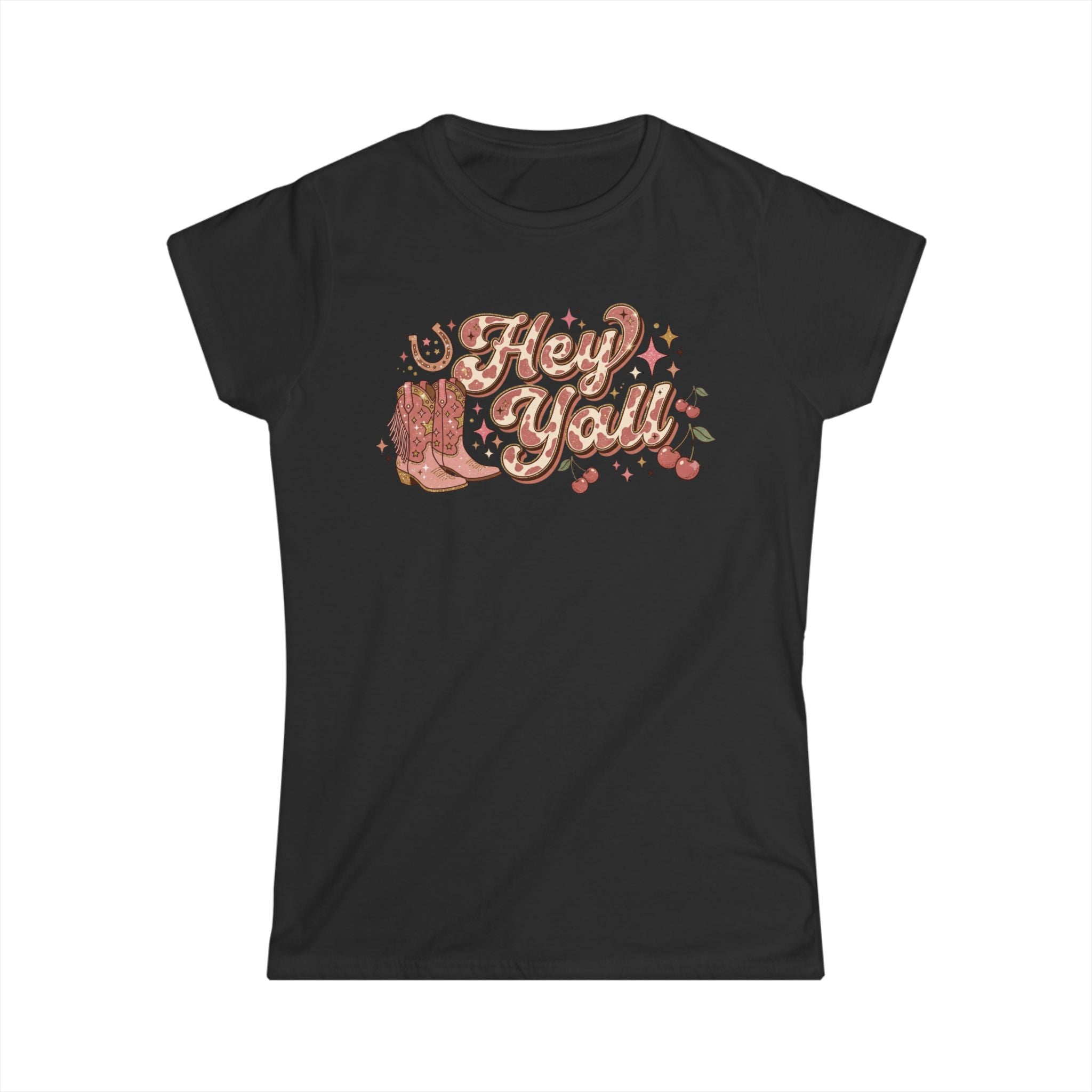 Hey Y'all Tee — Vintage Cowboy Boots Graphic Women's T‑Shirt