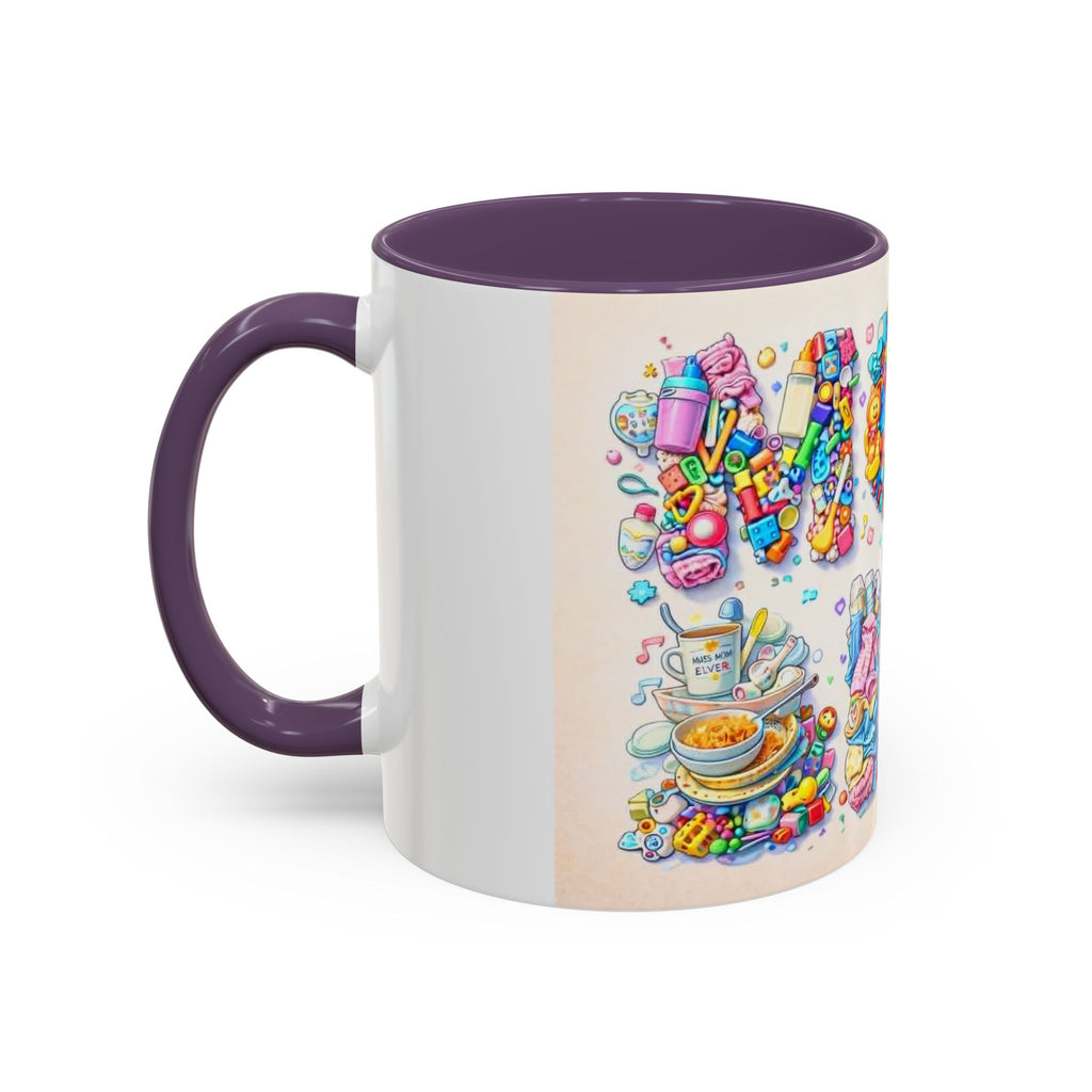 Baby Shower 'Mom to Be' Accent Coffee Mug — Cute Toy Lettering Design