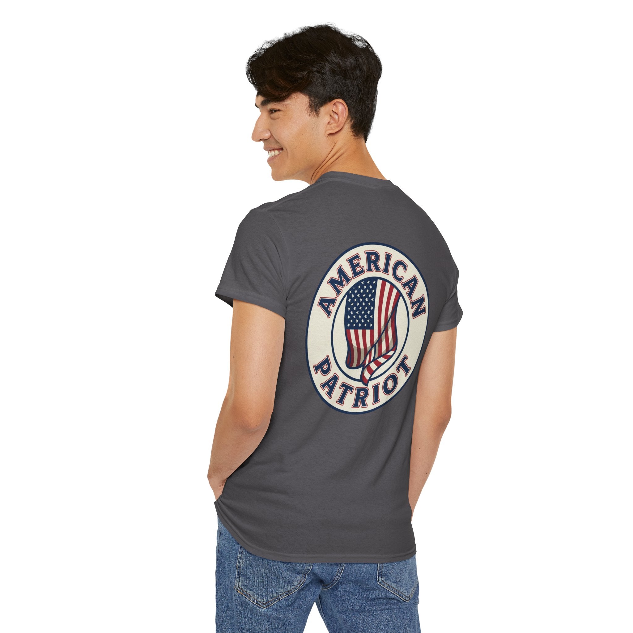 American Patriot T-Shirt — Vintage Flag Graphic Tee