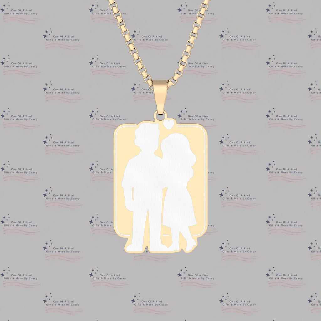 Custom Photo Rectangle Pendant Necklace — Personalized Picture Jewelry Gift