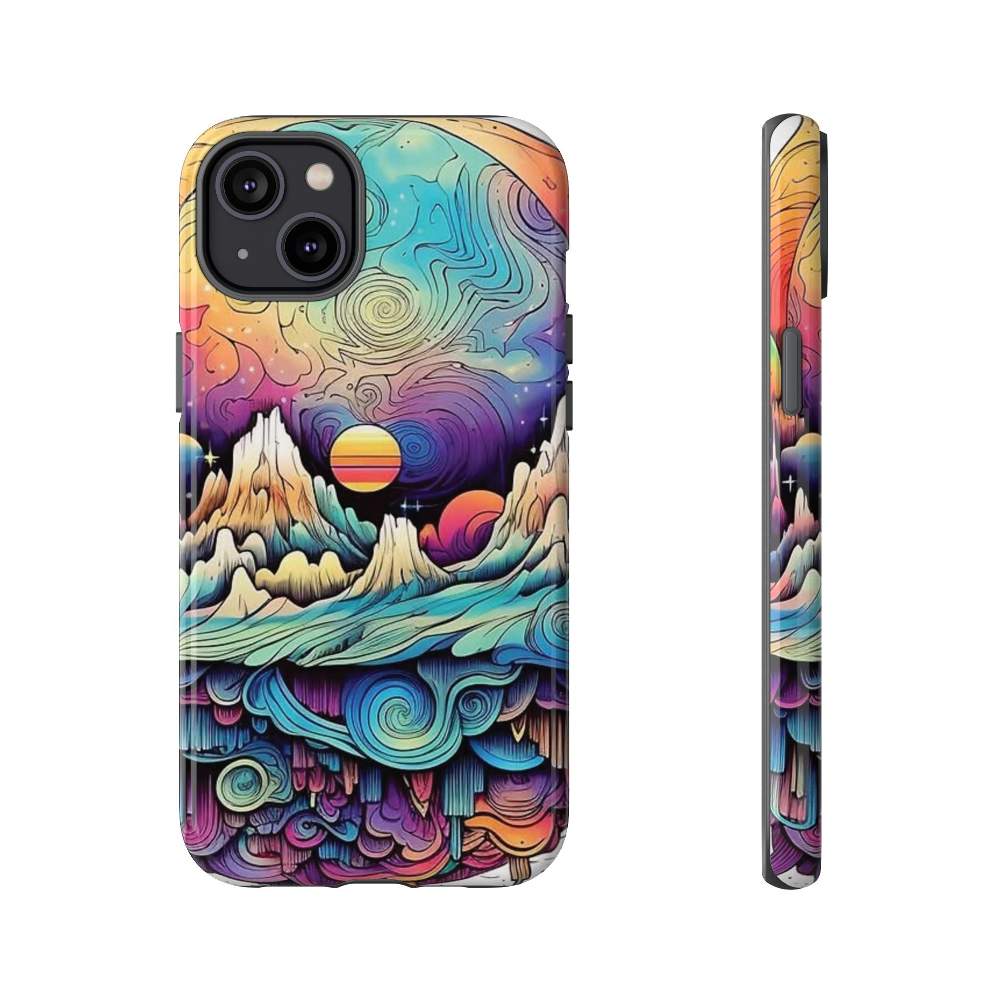 Psychedelic Mountain Sunset Tough Case